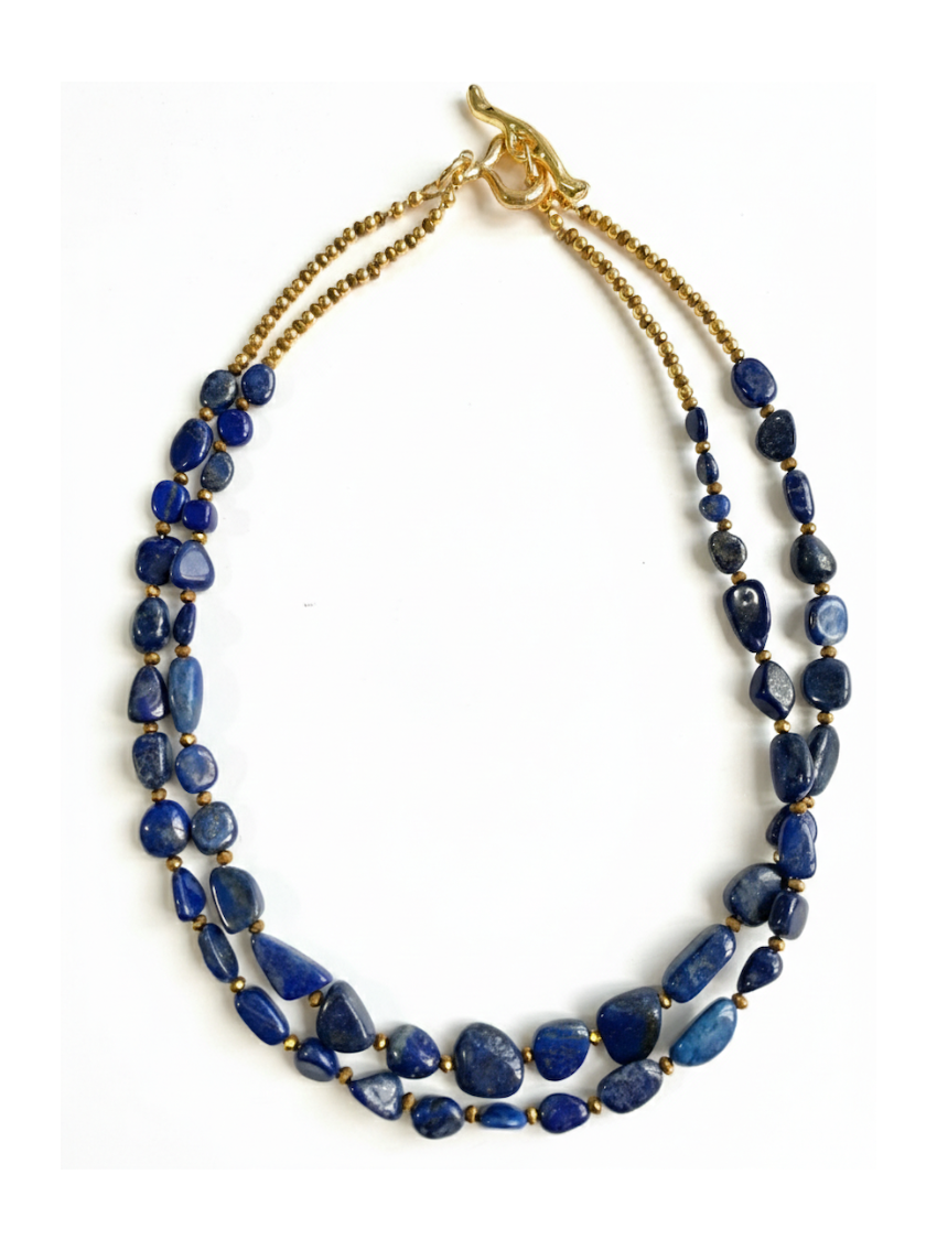 Antibes collection - Double Strand Lapis Necklace