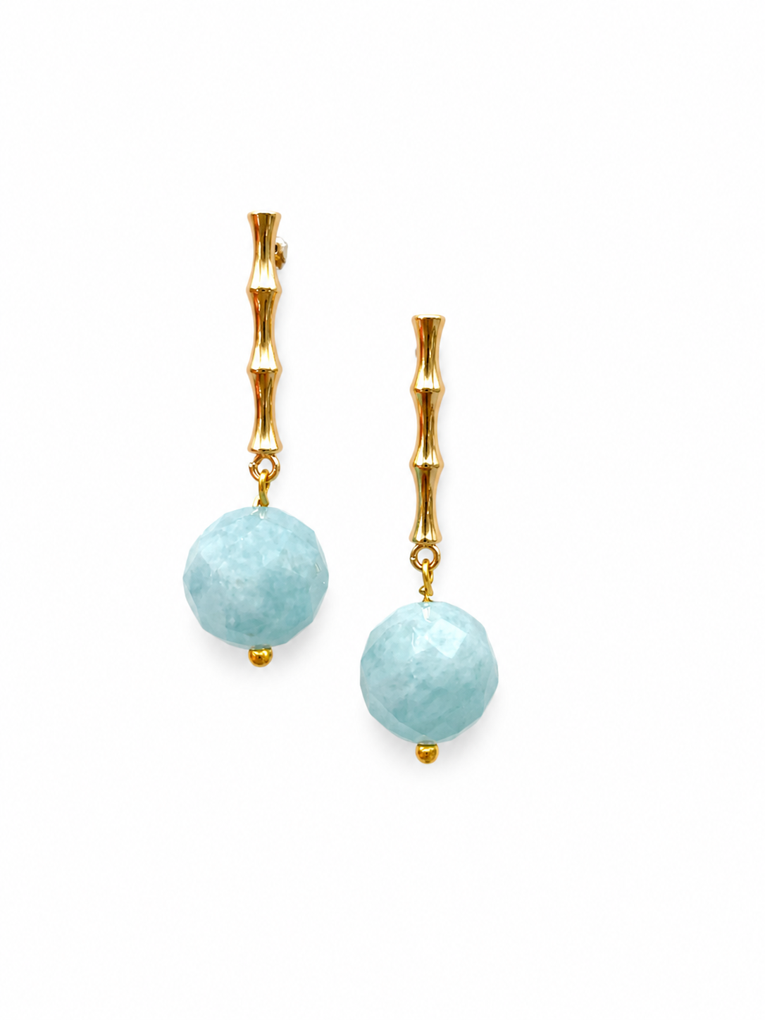 Giverny collection - Les Bambous Earrings With Aquamarine