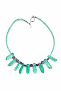 Marseille collection - Calanque Necklace In Amethyst And Rock Sea Glass