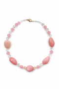 Marseille collection - Pink Opal And Rose Quartz Necklace