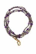 Perigord collection - Extra Long Amethyst And Labradorite Necklace