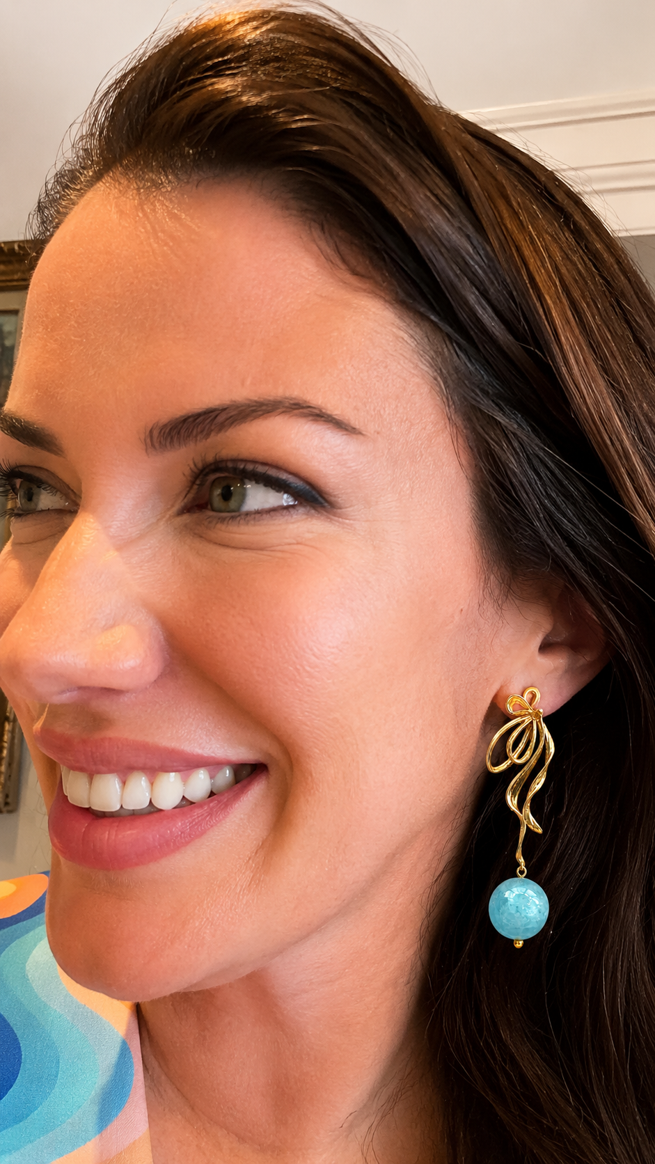 Fontanges collection - Fontanges Earrings With Aquamarine Orbs