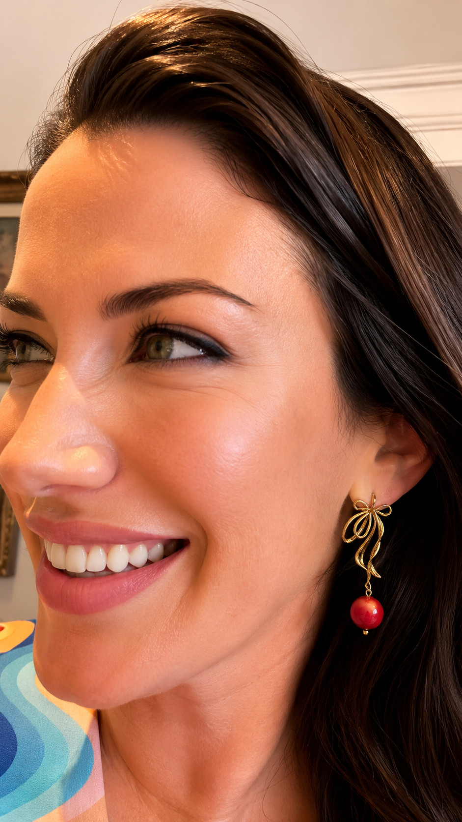 Fontanges collection - Fontanges Earrings With Red Sea Bamboo Orbs
