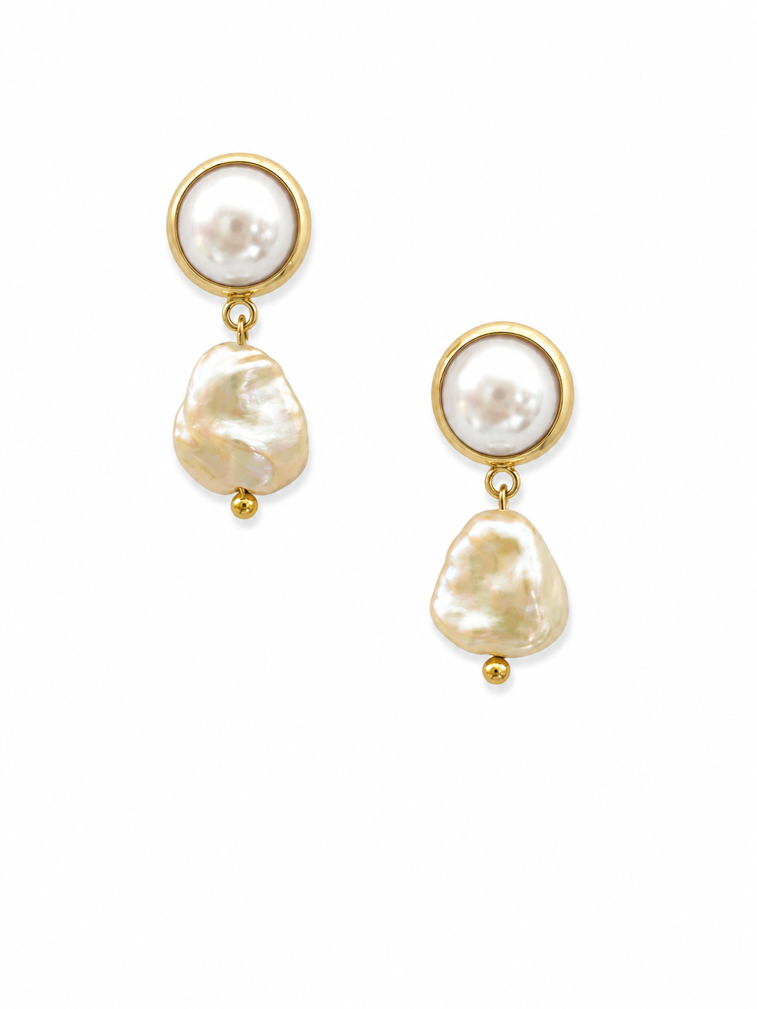 Cassis collection - Double Pearl Cassis Earrings