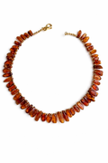 Perigord collection - Amber Garnet Fringe Necklace