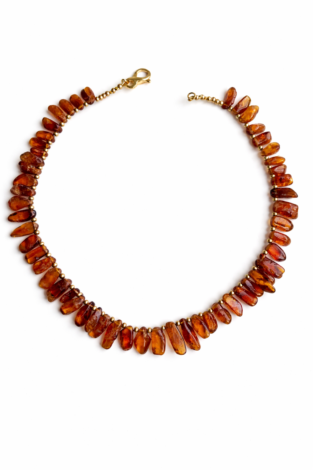 Perigord collection - Amber Garnet Fringe Necklace