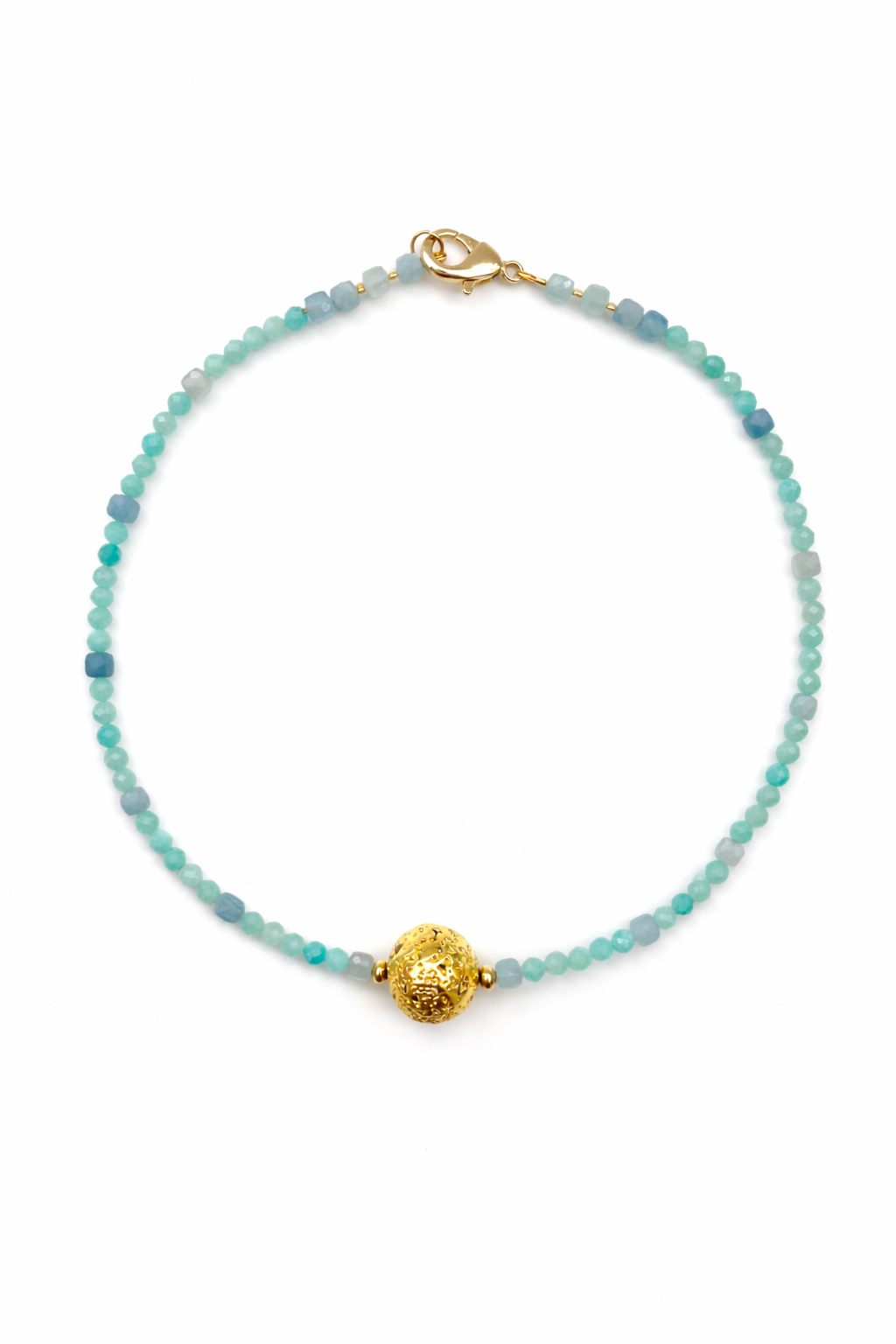 Antibes collection - Choker With Aquamarine And Amazonite