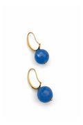 Troyes collection - Blue Agate Orb Earrings