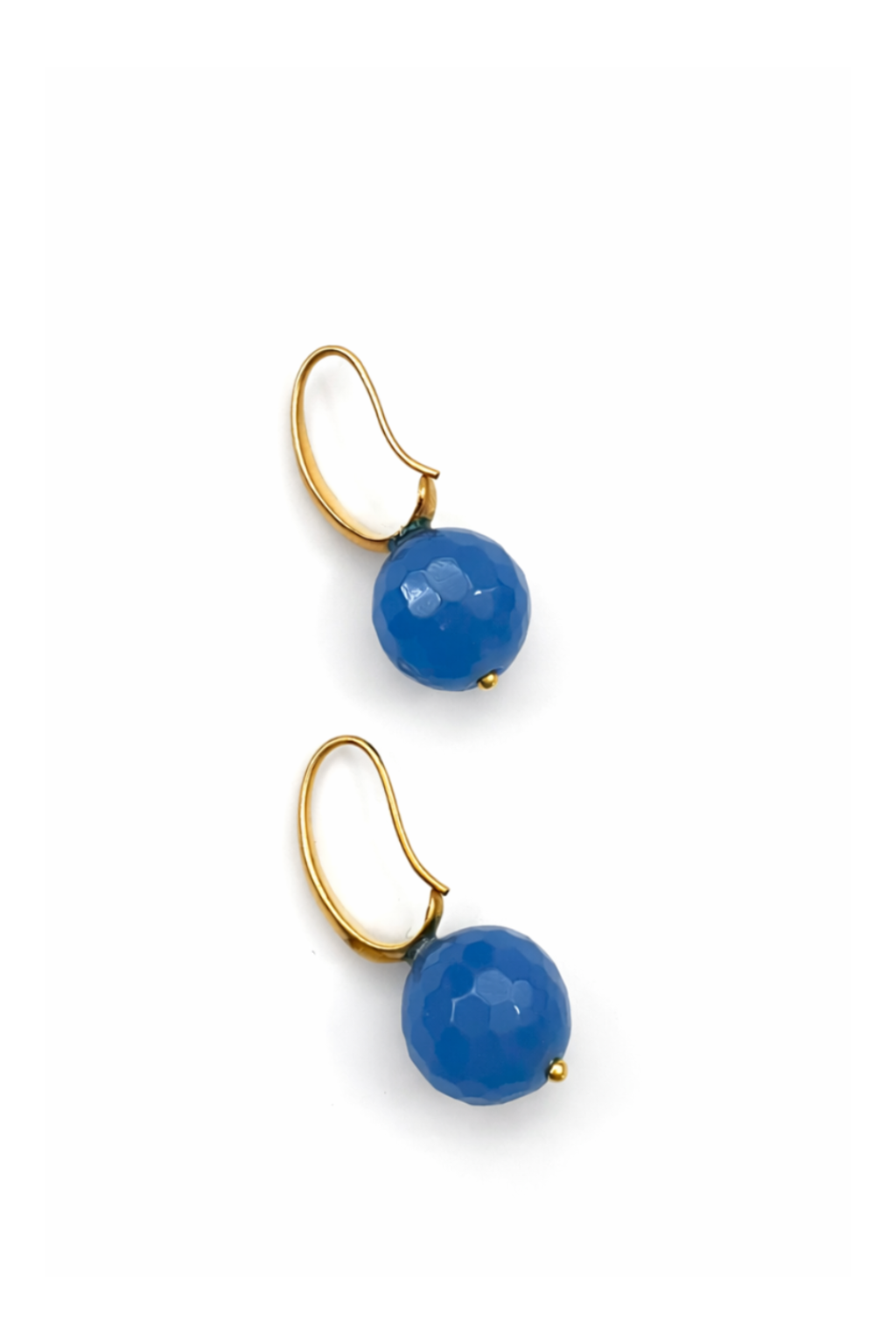 Troyes collection - Blue Agate Orb Earrings