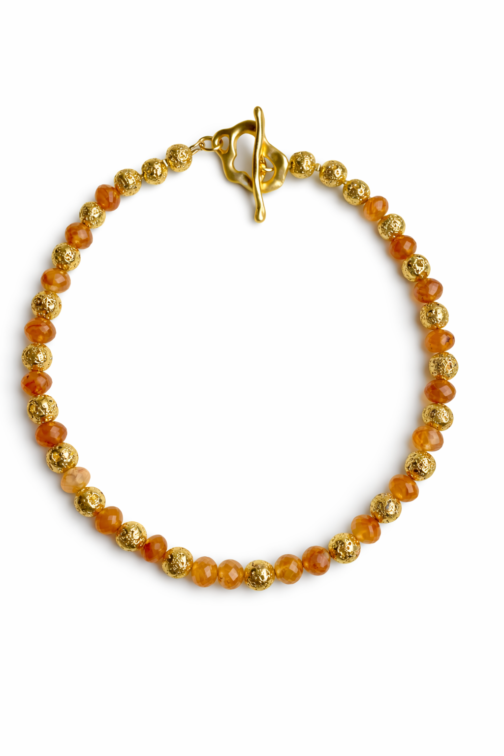 Perigord collection - Chalcedony and Lava Amber Necklace