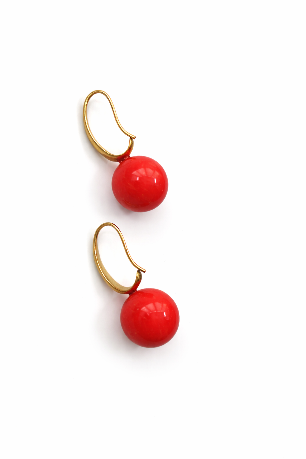 Troyes collection - Coral Orb Earrings