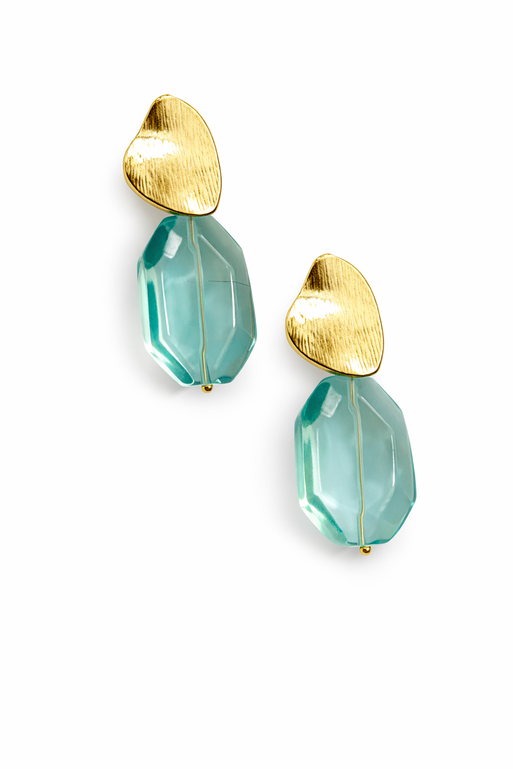 Antibes collection - Sea Glass Octagonal Earrings