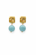 Cassis collection - Medium Cassis Earrings With Aquamarine