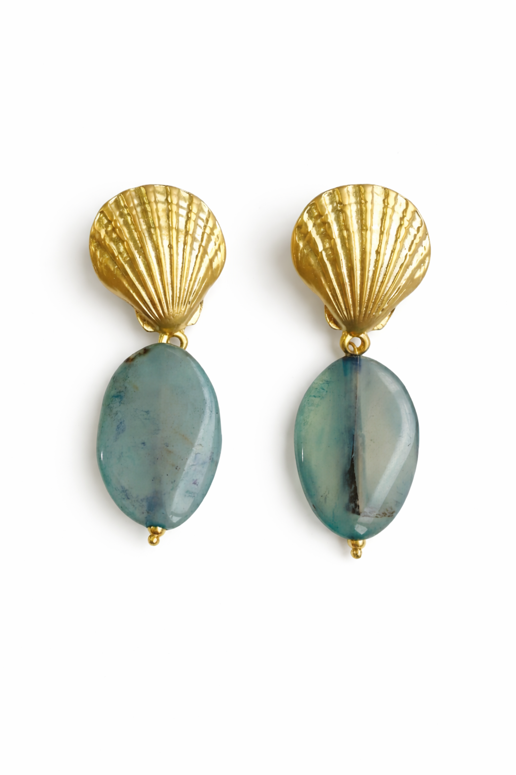 Marseille collection - Agate Shell Earrings