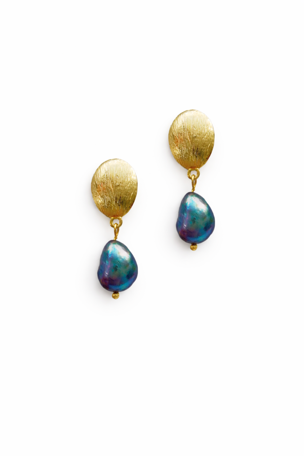 Troyes collection - Petite Poire With Peacock Pearl