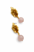 Giverny collection - Large Rose Quartz Earrings