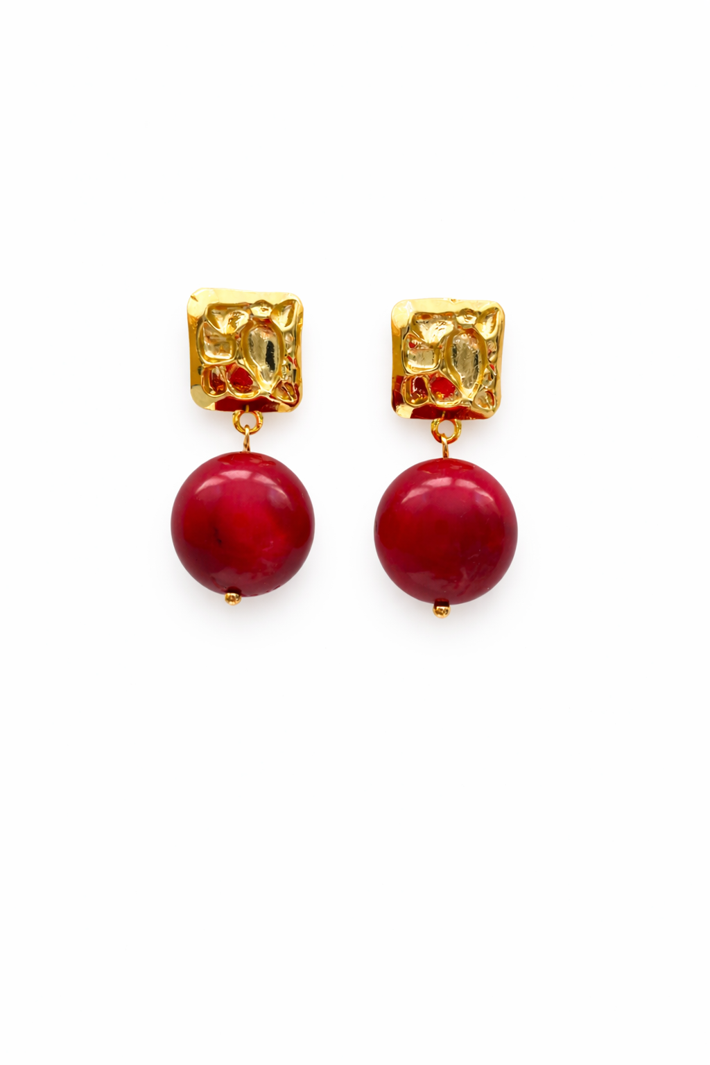 Cassis collection - Medium Cassis Earrings Bamboo Coral