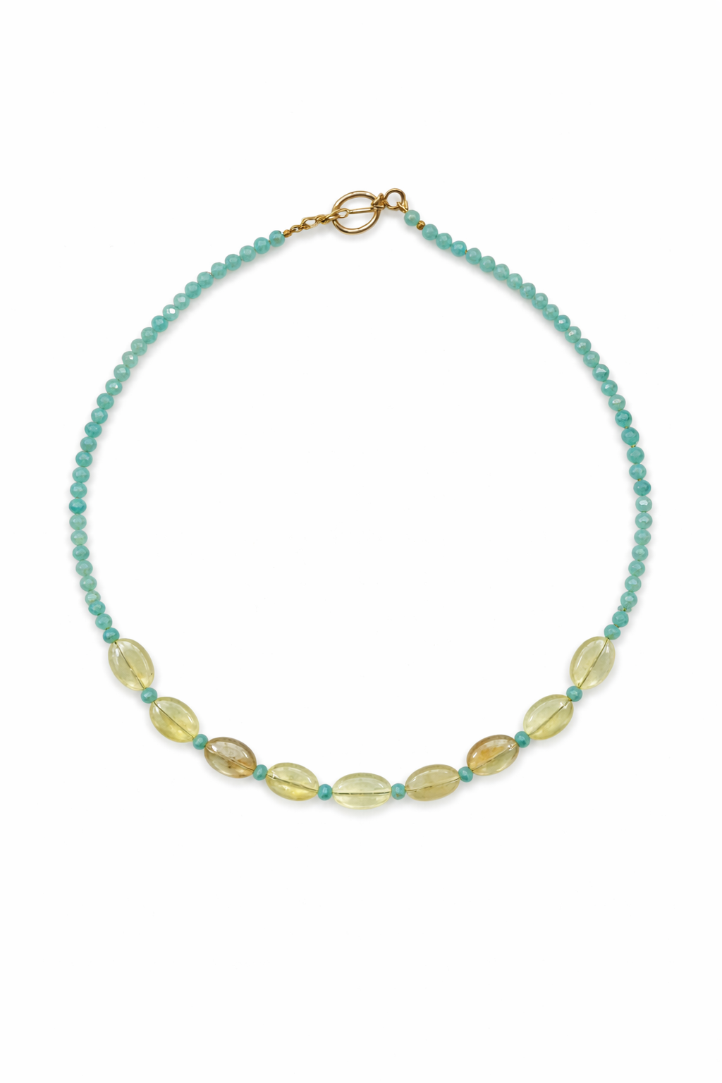 Antibes collection - Necklace In Amazonite And Citrine