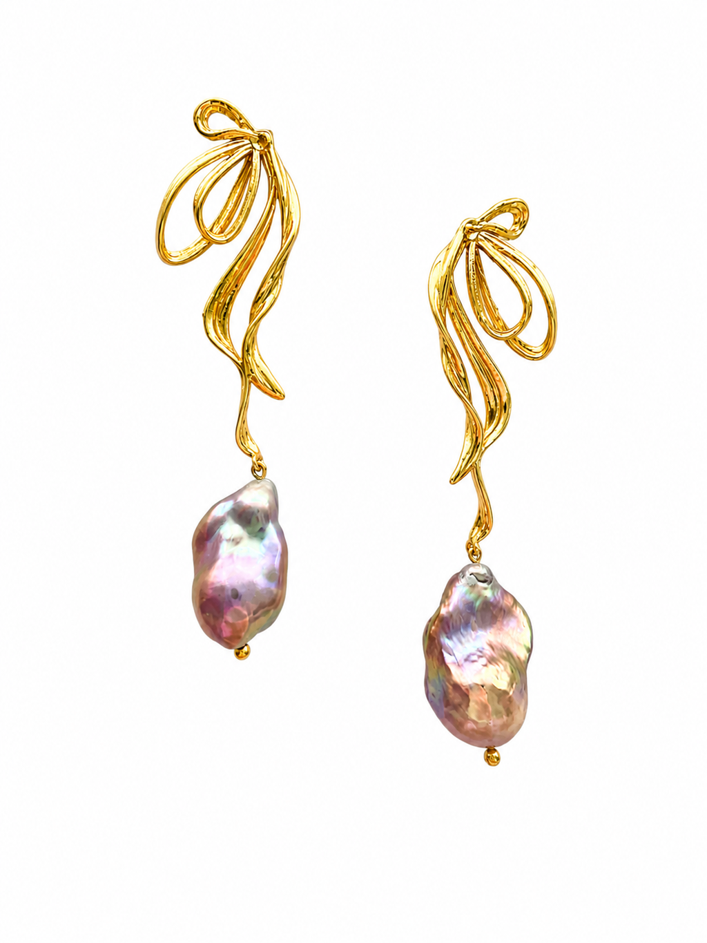 Fontanges collection - Fontanges Earrings With Baroque Fire Pearls