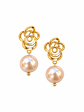 Giverny collection - French Ribbon Rose With Peach Pearls