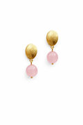 Troyes collection - Petite Poire With Rose Quartz