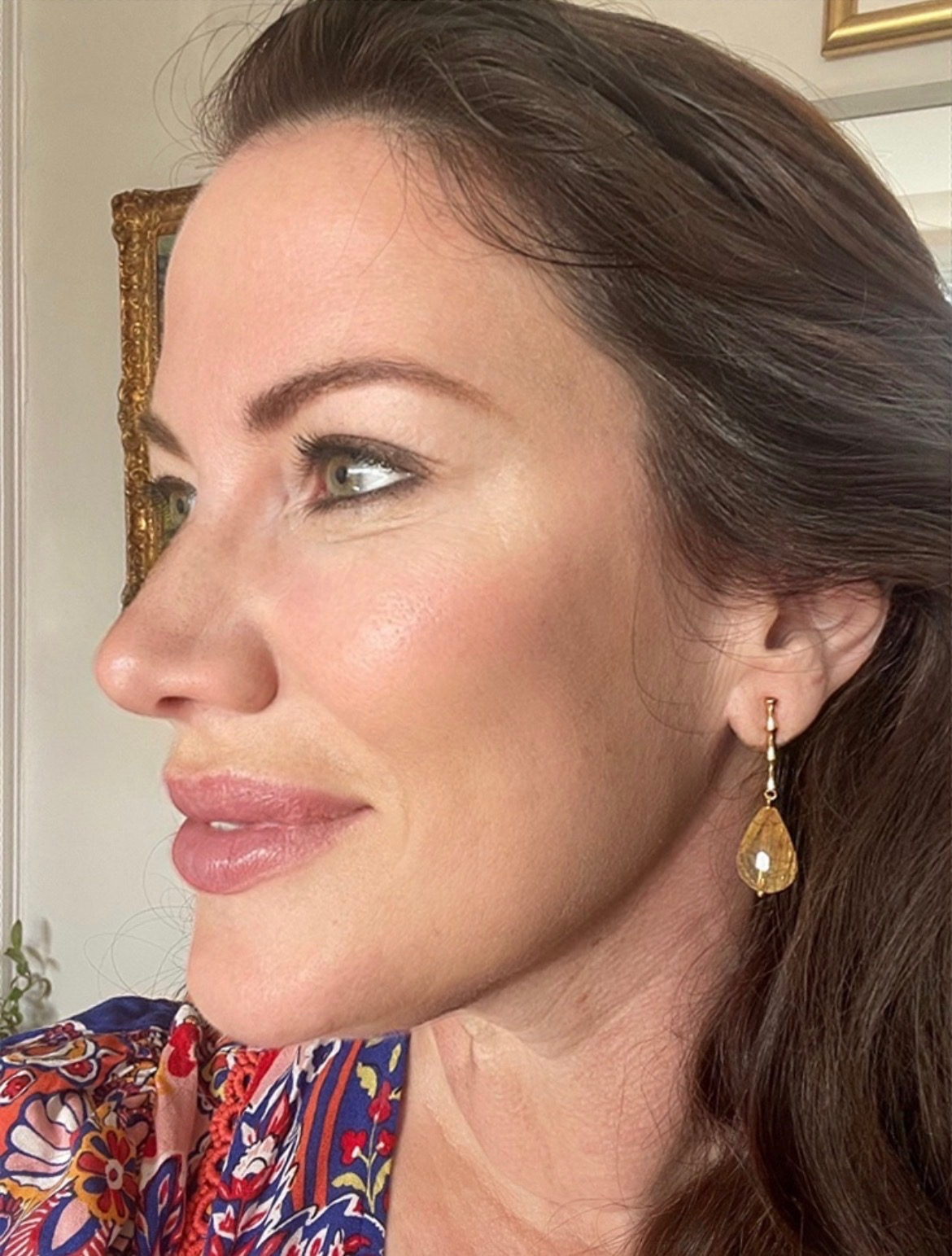 Giverny collection - Les Bambous Earrings With Large Citrine Drops