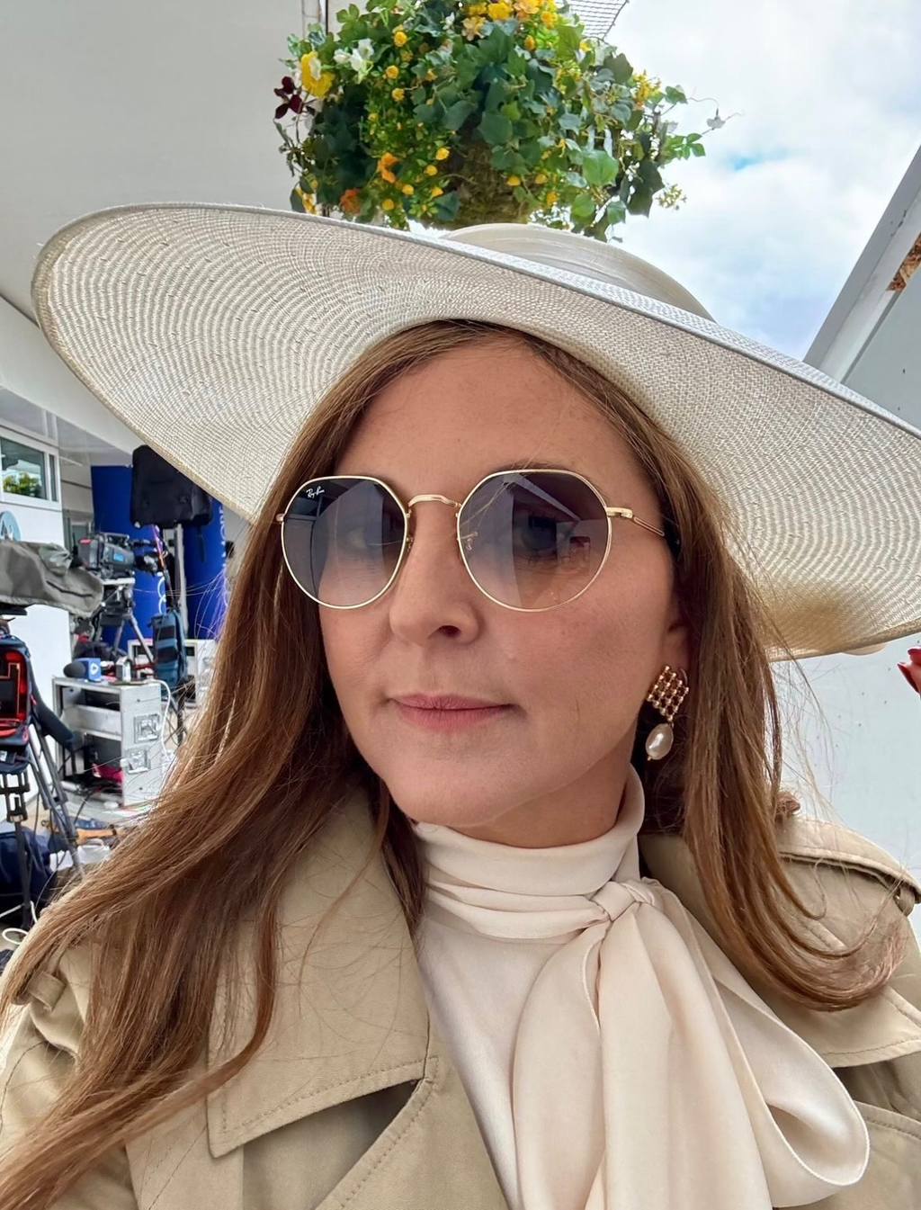 Seen on Presenter Gina Bryce at Epsom in June 2026 - Luberon Nid d’Abeille With Baroque Coin Pearls