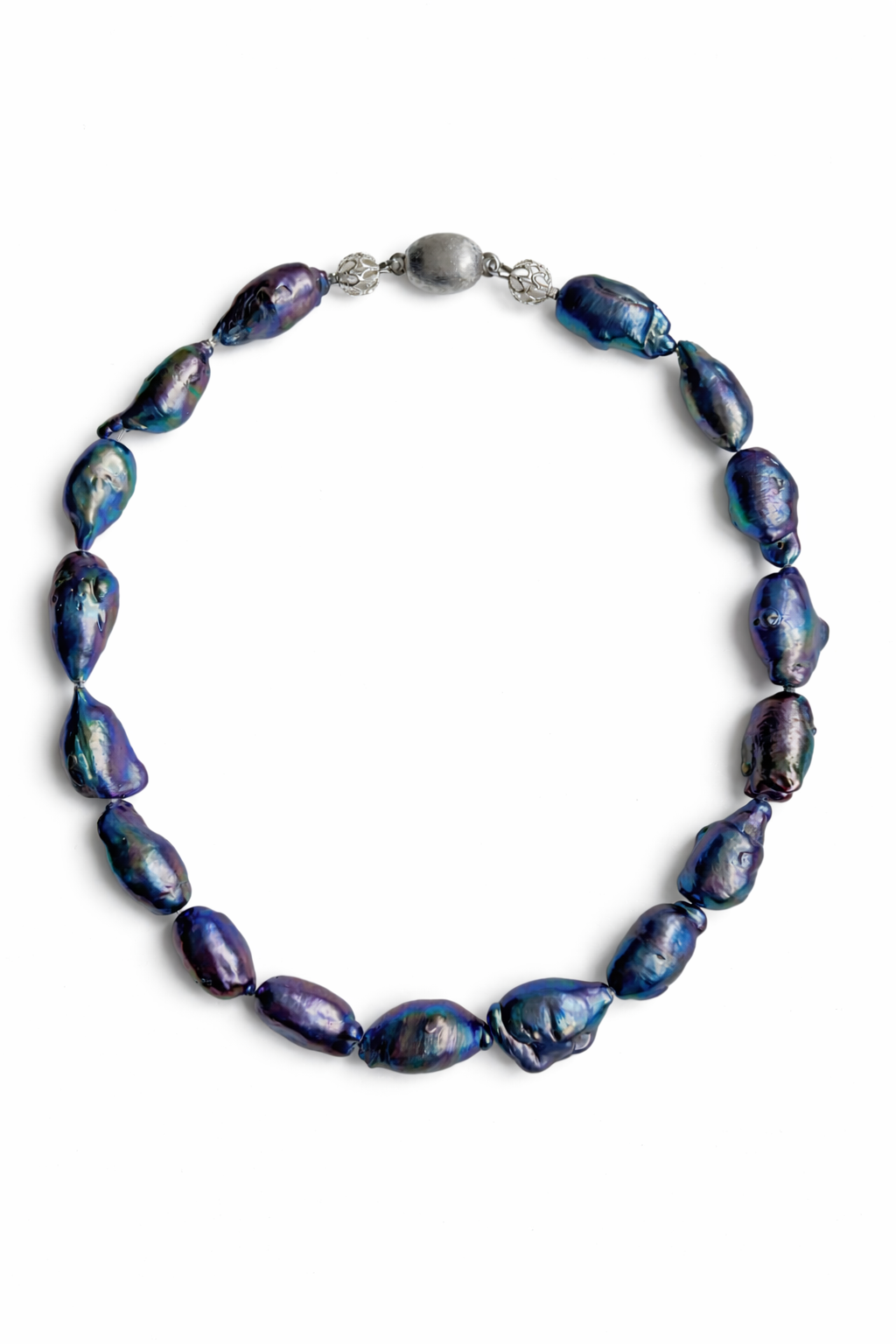 Giverny collection - Large Rare Peacock Baroque Pearl Necklace