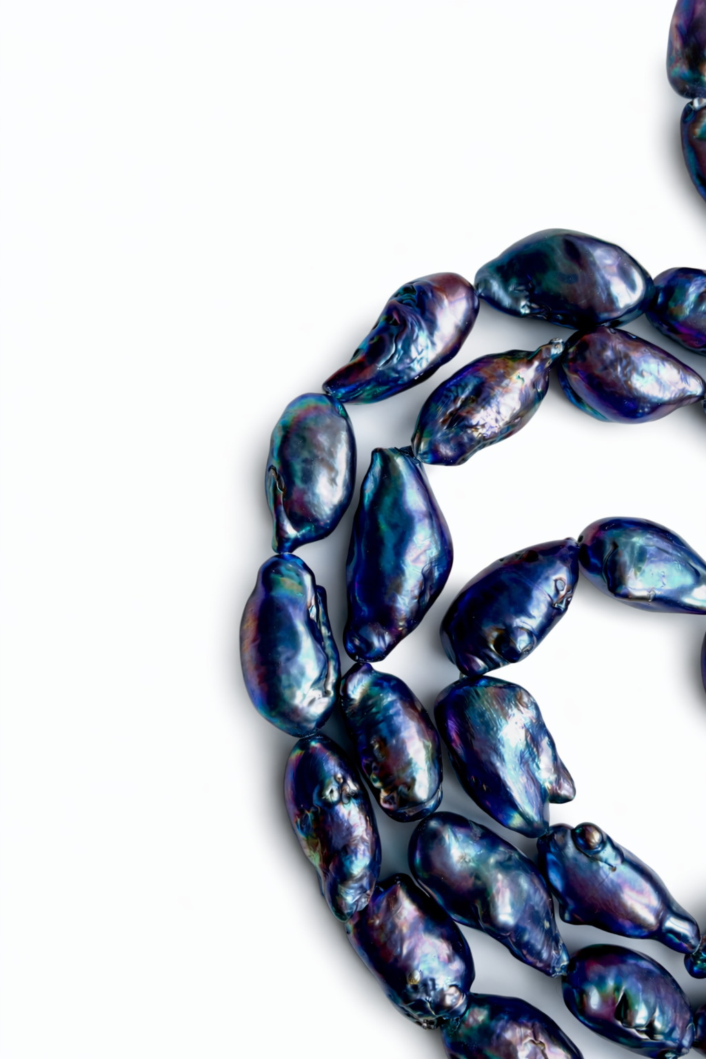 Giverny collection - Large Rare Peacock Baroque Pearl Necklace