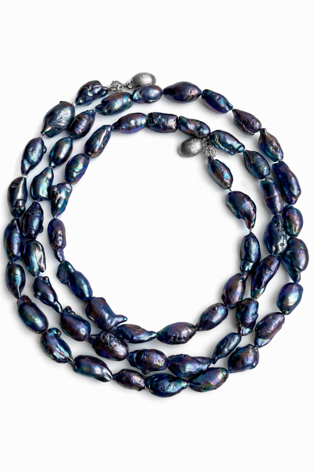 Giverny collection - Extra Long Rare Peacock Baroque Pearl Necklace