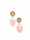 Cassis collection - Le Cercle Earrings In Rose Quartz