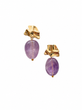 Luberon collection - Gordes Earrings With Purple Rock Crystal Nuggets