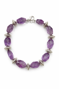 Marseille collection - Amethyst And Silver Plated Necklace