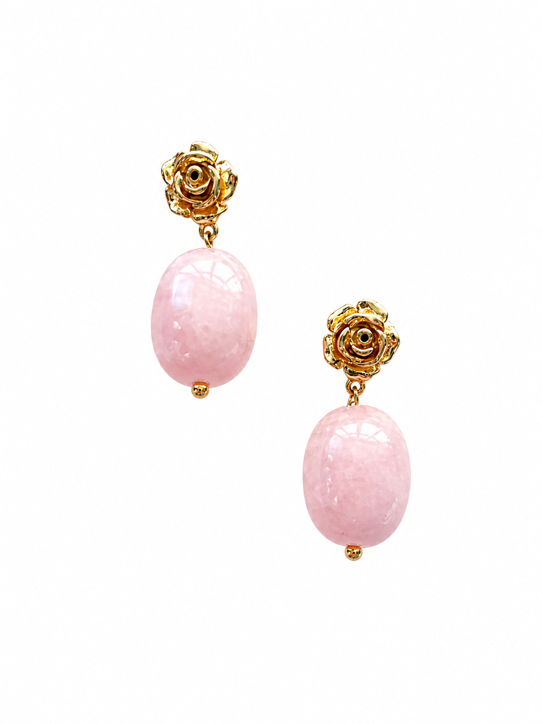 Giverny collection - Rose Dorée Pink Beryl Earrings