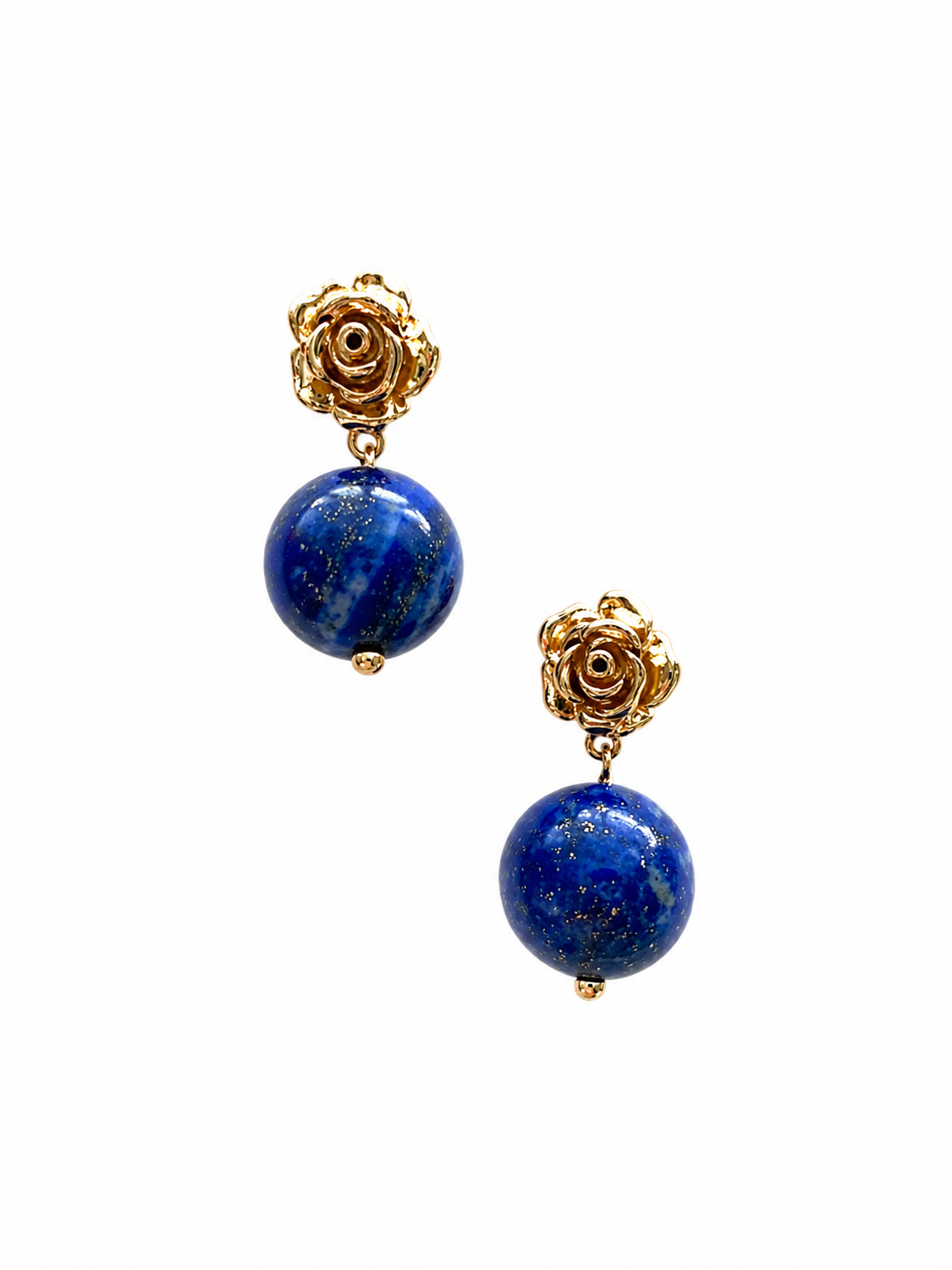 Giverny collection - Rose Dorée Lapis Earrings