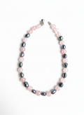 Cassis collection - Small Peacock Pearl and Rose Quartz Necklace