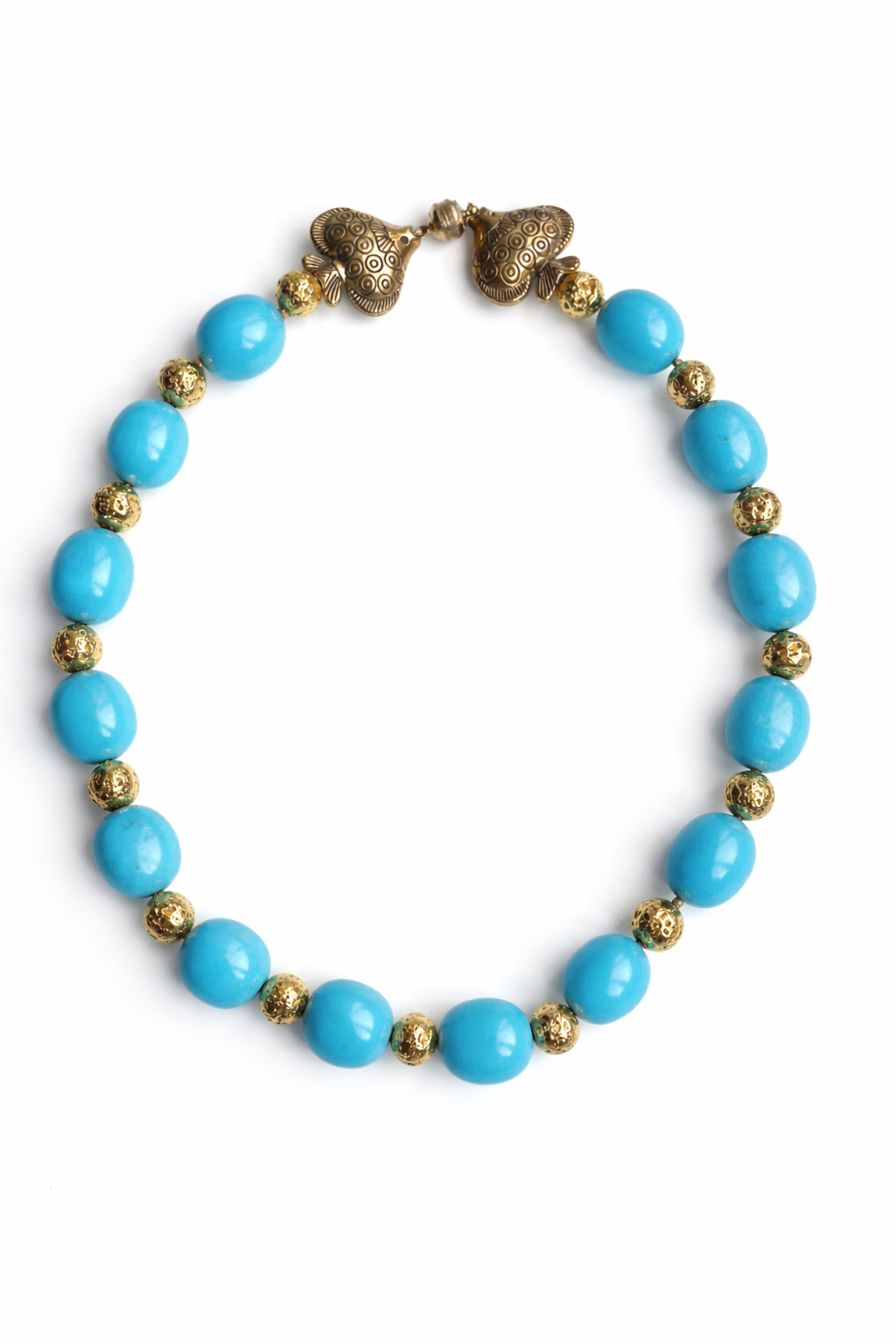 Marseille collection - Turquoise Kissing Fish Necklace